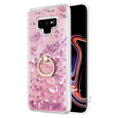 Microsonic Samsung Galaxy Note 9 Kılıf Glitter Liquid Holder Pembe