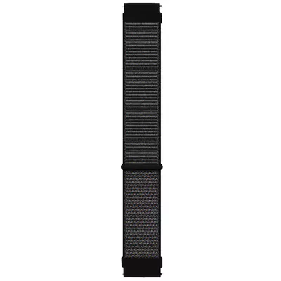 Microsonic Huawei Watch 5 46mm Hasırlı Kordon Woven Sport Loop Siyah