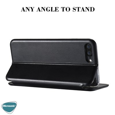 Microsonic Samsung Galaxy M30S Kılıf Slim Leather Design Flip Cover Kırmızı