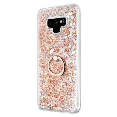 Microsonic Samsung Galaxy Note 9 Kılıf Glitter Liquid Holder Gold