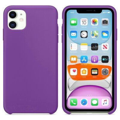 Microsonic Apple iPhone 11 Kılıf Liquid Lansman Silikon Menekşe