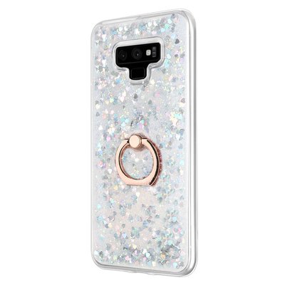 Microsonic Samsung Galaxy Note 9 Kılıf Glitter Liquid Holder Gümüş