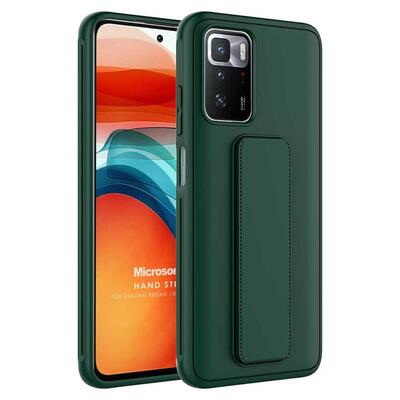 Microsonic Xiaomi Redmi Note 11 4G Kılıf Hand Strap Koyu Yeşil