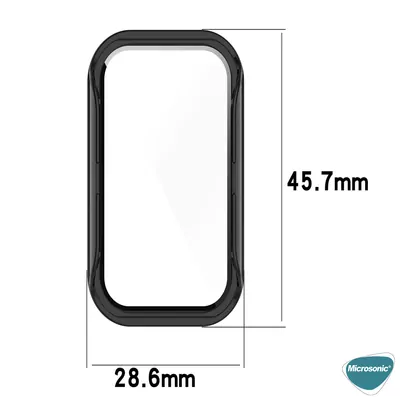 Microsonic Xiaomi Redmi Smart Band 2 Kılıf Matte Premium Slim WatchBand Siyah