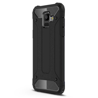 Microsonic Samsung Galaxy A6 2018 Kılıf Rugged Armor Siyah