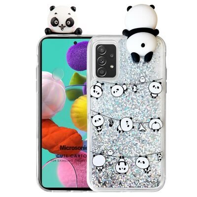 Microsonic Samsung Galaxy A72 Kılıf Cute Cartoon Panda