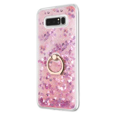 Microsonic Samsung Galaxy Note 8 Kılıf Glitter Liquid Holder Pembe