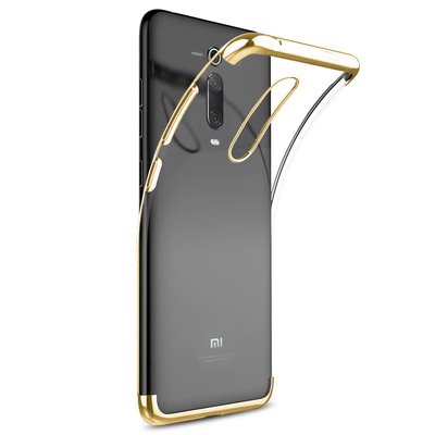 Microsonic Xiaomi Redmi K20 Kılıf Skyfall Transparent Clear Gold