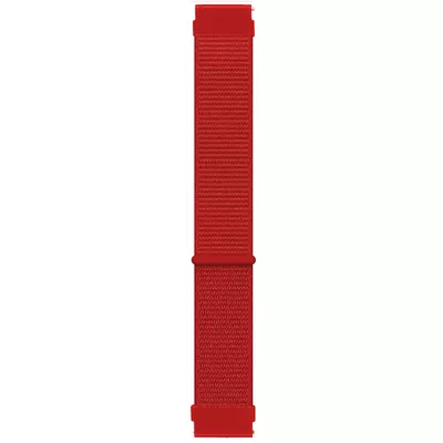 Microsonic Huawei Watch 5 46mm Hasırlı Kordon Woven Sport Loop Kırmızı