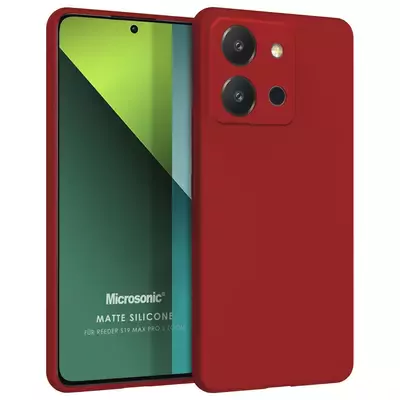 Microsonic Matte Silicone Reeder S19 Max Pro S Zoom Kılıf Kırmızı