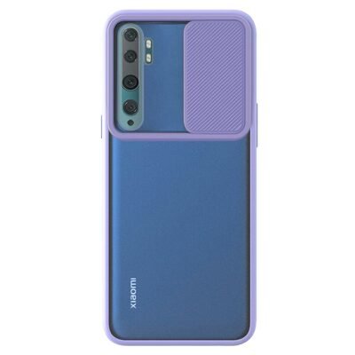 Microsonic Xiaomi Mi Note 10 Pro Kılıf Slide Camera Lens Protection Lila