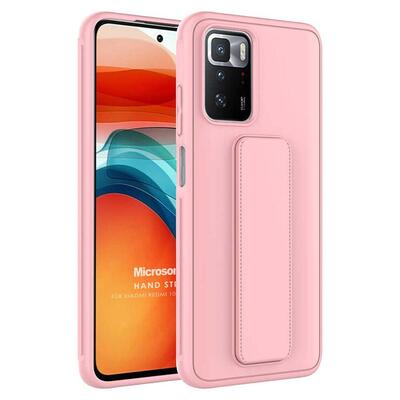 Microsonic Xiaomi Redmi Note 11 4G Kılıf Hand Strap Pembe