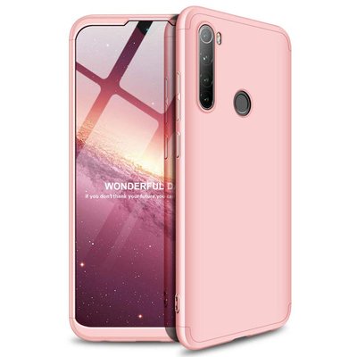 Microsonic Xiaomi Redmi Note 8 Kılıf Double Dip 360 Protective AYS Rose Gold