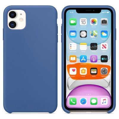 Microsonic Apple iPhone 11 Kılıf Liquid Lansman Silikon Çini Mavisi