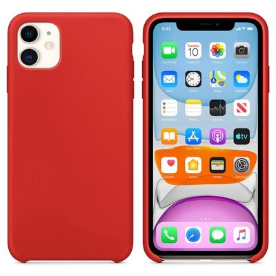 Microsonic Apple iPhone 11 Kılıf Liquid Lansman Silikon Kırmızı