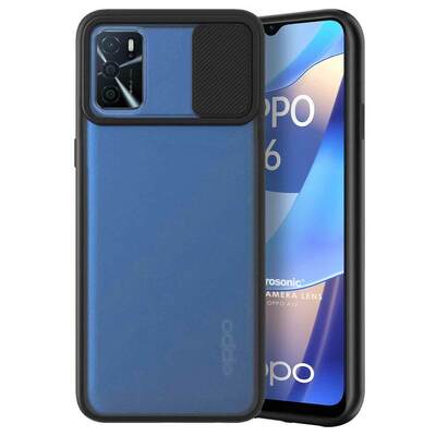 Microsonic Oppo A16 Kılıf Slide Camera Lens Protection Siyah