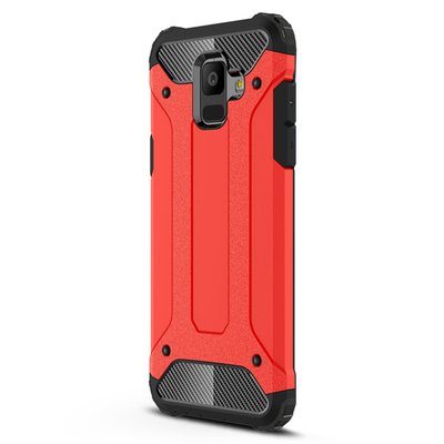 Microsonic Samsung Galaxy A6 2018 Kılıf Rugged Armor Kırmızı