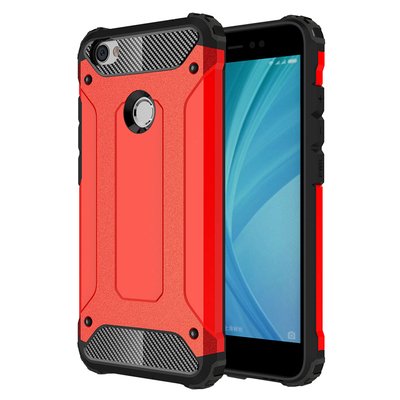 Microsonic Xiaomi Redmi Note 5A Prime Kılıf Rugged Armor Kırmızı