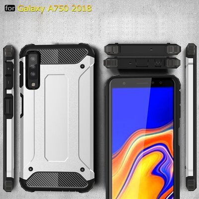 Caseup Samsung Galaxy A7 2018 Kılıf Tank Gümüş