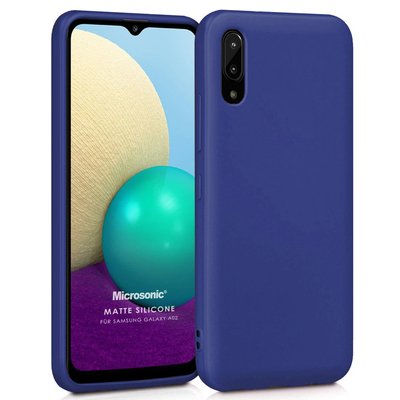 Microsonic Samsung Galaxy A02 Kılıf Matte Silicone Lacivert