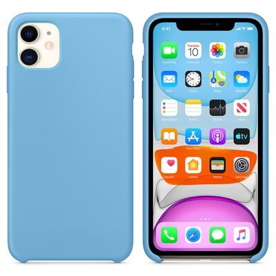 Microsonic Apple iPhone 11 Kılıf Liquid Lansman Silikon Kantaron Mavisi