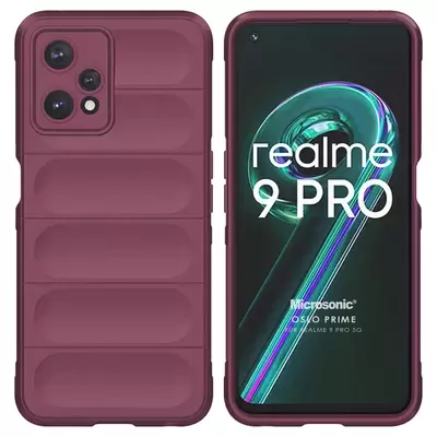 Microsonic Realme 9 Pro 5G Kılıf Oslo Prime Bordo