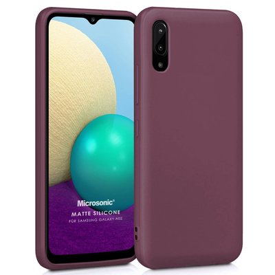 Microsonic Samsung Galaxy A02 Kılıf Matte Silicone Mor