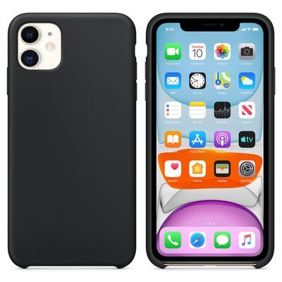 Microsonic Apple iPhone 11 Kılıf Liquid Lansman Silikon Siyah