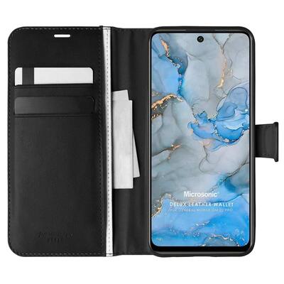 Microsonic General Mobile GM 22 Pro Kılıf Delux Leather Wallet Siyah