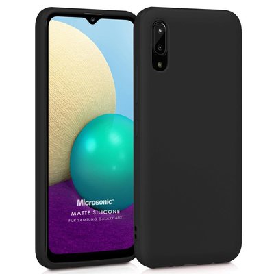 Microsonic Samsung Galaxy A02 Kılıf Matte Silicone Siyah