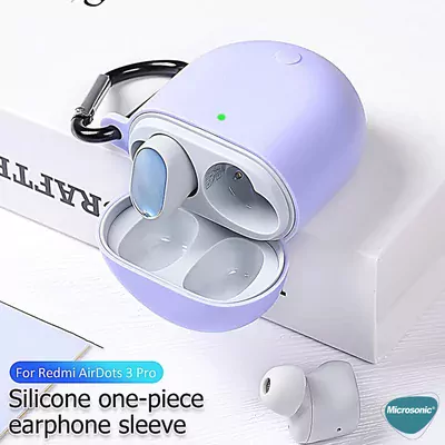 Microsonic Xiaomi Redmi AirDots 3 Pro Kılıf Askılı Mat Silikon Pembe