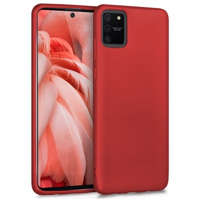 Microsonic Samsung Galaxy A91 Kılıf Matte Silicone Kırmızı