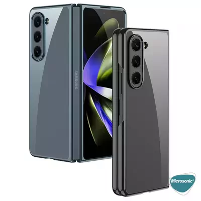 Microsonic Samsung Galaxy Z Fold 5 Kılıf Shell Platinum Siyah