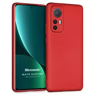 Microsonic Xiaomi Mi 12 Lite Kılıf Matte Silicone Kırmızı