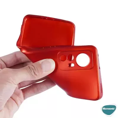 Microsonic Xiaomi Mi 12 Lite Kılıf Matte Silicone Kırmızı