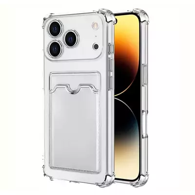 Microsonic Apple iPhone 17 Pro Max Card Slot Shock Kılıf Şeffaf
