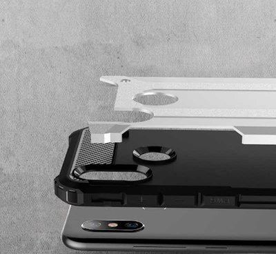 Microsonic Xiaomi Mi 8 Kılıf Rugged Armor Kırmızı