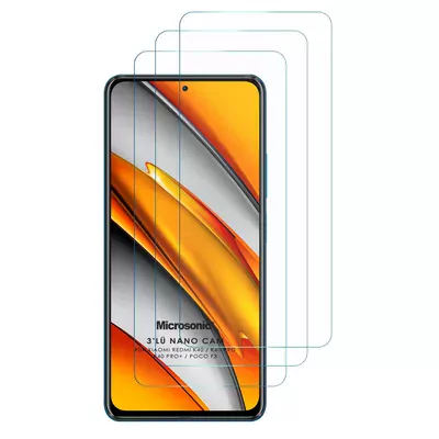 Microsonic Xiaomi Redmi K40 Pro+ Screen Protector Nano Glass Cam Ekran Koruyucu (3'lü Paket)