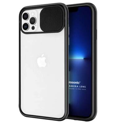 Microsonic Apple iPhone 13 Pro Max Kılıf Slide Camera Lens Protection Siyah