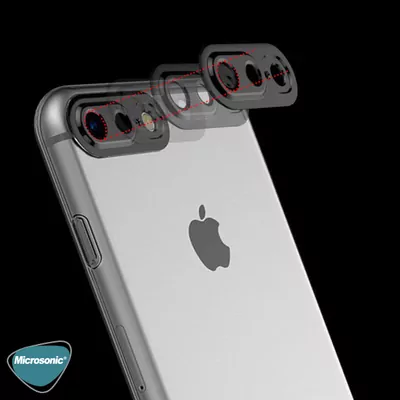 Microsonic Soft series 360 Degree Camera Protector Apple iPhone SE 2020 Kılıf Beyaz