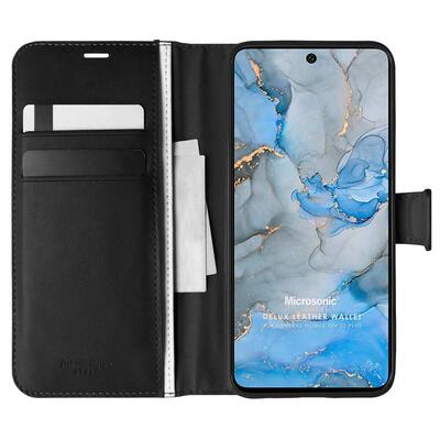 Microsonic General Mobile GM 22 Plus Kılıf Delux Leather Wallet Siyah