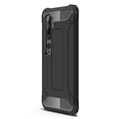 Microsonic Xiaomi Mi Note 10 Kılıf Rugged Armor Siyah