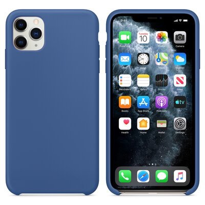 Microsonic Apple iPhone 11 Pro Kılıf Liquid Lansman Silikon Çini Mavisi