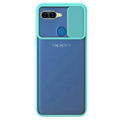 Microsonic Oppo A12 Kılıf Slide Camera Lens Protection Turkuaz