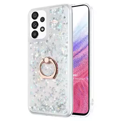 Microsonic Samsung Galaxy A53 5G Kılıf Glitter Liquid Holder Gümüş