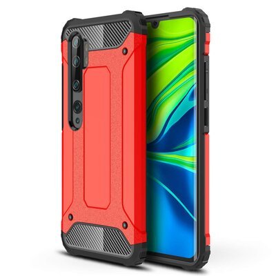 Microsonic Xiaomi Mi Note 10 Kılıf Rugged Armor Kırmızı