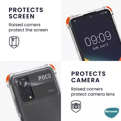 Microsonic Xiaomi Poco M4 Pro 4G Kılıf Anti Shock Silikon Şeffaf