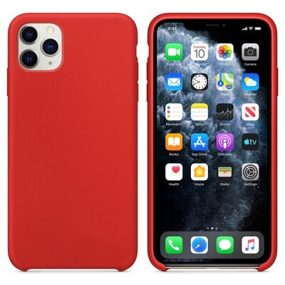 Microsonic Apple iPhone 11 Pro Kılıf Liquid Lansman Silikon Kırmızı