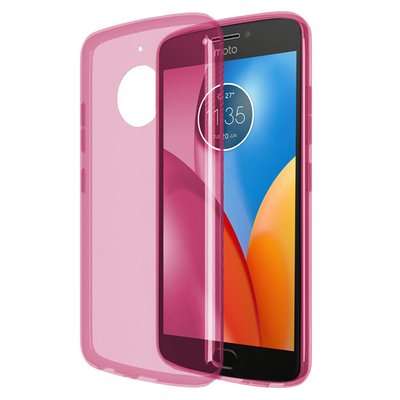 Microsonic Motorola Moto E4 Plus Kılıf Transparent Soft Pembe