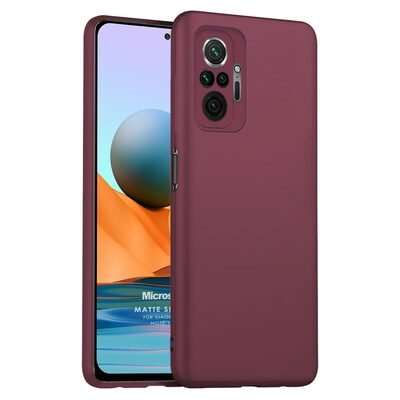 Microsonic Xiaomi Redmi Note 10 Pro Kılıf Matte Silicone Mor